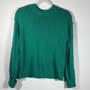Nordstrom Abound Womens Sweater Sz S Green Knit Drop Shoulder Classic Preppy